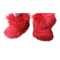 Woobling Kids Neklizajući nejasni čizme Povucite školu Modni blok u boji Zimske cipele Crveno 6.5c