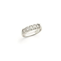 Čvrsta 14k bijelo zlato VS dijamantska godišnjica vjenčanica Veličina prstena 8