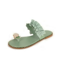 Ženske klizne sandale - Otvorena plaža na nogu Novi stil Casual Boho Ljeto Slane sandale Green-38