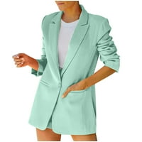 Xysaqa Blazer jakne za žene otvorene prednje poslovne jakne odijelo dugih rukava casual uredski ured
