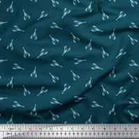 Soimoi plava pamučna kambrska tkaninska tkanina morska kozica Ocean Print šiva šipka