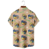 Disney Stitch 3D tiskana havajska majica, smiješna majica za plažu u stiču, filmovi Lilo & Stitch Dugme
