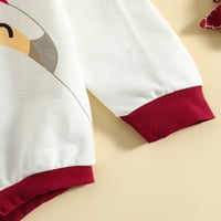 Dječji dječaci Djevojke Božićni romanski crtani Santa Claus Ispisano bodySuit Party Casual Outfit