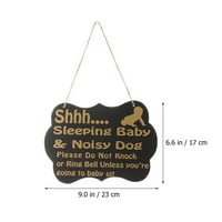 Znak za spavanje SHHH Spavaći za bebe vrata Nemojte nerediti Znak za bebe Obeći drveni ukrasni znak