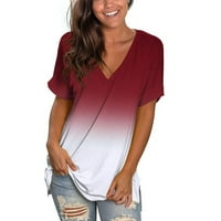 Ženski dugi rukav vrhovi Crewneck rukav ogruzirana bluza Labava majica