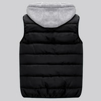 Crna mučina jesen i zimski modni ležerni patentni patentni patentni pamučni jakni jaknu prsluk