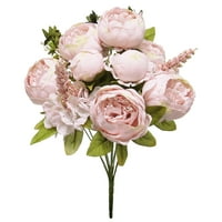 Umjetna miješana božur Hydrangea cvijeće stamp buket 19in svijetlo ružičasta