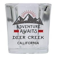 Deer Creek California Suuvenir Square Base alkoholna pića Shot Glass Adventure čeka dizajn