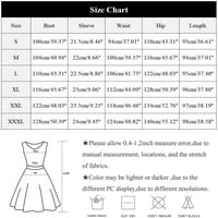 HHEI_K Ženska modna ležerna V-izrez kratka rukava nepravilna geometrijska haljina za ispis Ljetna haljina