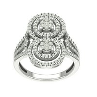 Araiya Sterling Silver Diamond Klasterski prsten, veličina 9
