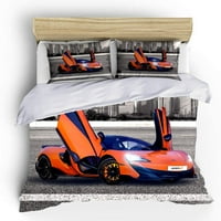 Sportski automobil Komforl setovi dvostruke veličine, dječje dječake trkačke posteljine za posteljinu