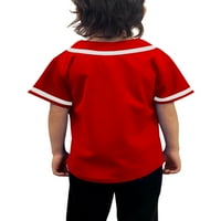 Lappel Kids Bejzbol i softball gumb Donjeg dres za djecu Sport i liga Team Uniforme Hipster majice proizvedene u SAD-u