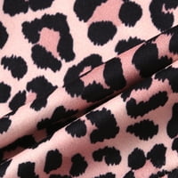 Jedno otvaranje malih djevojčica 3-komadni leopard prsluk + kratke hlače + odijelo za oblaganje dugih