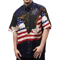 Američka ljetna tkanina Kongresna zastava sa ćelavom orao majicom u mornarici