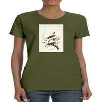 Pustinjačka majica sa majicama -John James Audubon dizajne, ženska 5x-velika