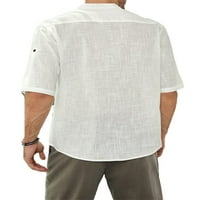 Avamo muški ljetni obični fit kratki rukav Tee Henley casual majica za majicu Crew