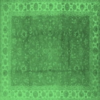 Ahgly Company u zatvorenom kvadratu Oriental Smaragd Zelene tradicionalne prostirke, 5 'kvadrat