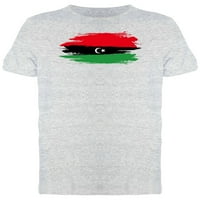 Četkica zalogaj zastava Libije tee muške -Image by shutterstock