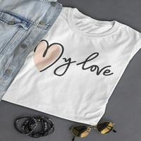 Moja ljubav, slatka ružičasta majica za srce - MIMage by Shutterstock, ženski medij