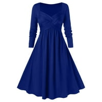 Haljine iz 1950 za žene Vintage, renesansne gotičke haljine s dugim rukavima, ženske keltske srednjovjekovne