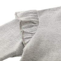 Glonme dugih rukava Kids casual putni vrhovi slatka vreća pulover siva 3T