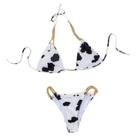 Amousa Žene cvjetne krave Print bikini set Push-up kupaći kupaći odjeća kupaći kostimi kupaći kostimi
