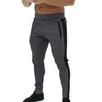 Hlače za muške hlače QXUTPO Street Duks fitness sa patentnim zatvaračem Slim Sports Casual džepovi jogging
