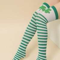Čarape za ženske čarape za žene irske dane Svete Patrikove ispisuju zelene čarape nad čarapama koljena