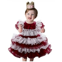 Lilgiuy Baby Girls 'rukavice bez rukava dječje djevojke gaze princeze djeveruše za djeveruše za rođendanske