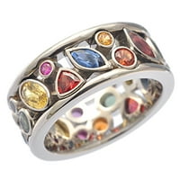 Frehsky prstenovi Elegantne dame vjenčani prsten nakit prsten bijeli draguljastim bakpnim rubnim prstenom
