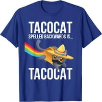 Taco Mačka napisana natrag Palindrome - Funny Cat majica