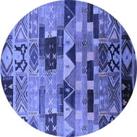 Ahgly Company Zatvorena okrugla jugozapadna plava seoska tepih, 8 'krug