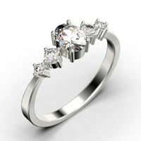 Minimalistički klasik 0. karat ovalni rez dijamantni prsten za angažman, vilinski i ukusan prsten, vjenčani