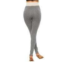 TAWOP ženske rešetke tiskanje visokog struka Stretch stretch fitness tajice Yoga hlače Teretne hlače