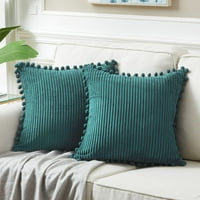 Homi Boho dekorativnog bacanja jastuka s pom-poms mekom koduroy Corduroy Custom Custom CASSE za kauču