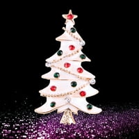 Rosarivae božićno drvce Brooch Rhinestone Pin Charm Modni nakit Xmas Poklon