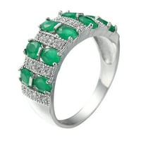 Žene puni dijamantni prsten, luksuzna elegancija Opal_ Microinlaid nakit poklon za brisanje za angažman