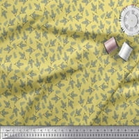 Soimoi Japan Crepe Satin tkanina umjetnička listova odštampana zanatska tkanina sa dvorištem širom