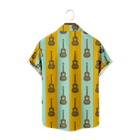 Muške muzičke grafičke havajske majice sa džepom prsa koji prozračne vrhove redovne i velike veličine
