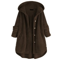 DTIDTPE Zimski kaputi za žene džepni kaput nepravilni dugi kaputinski rukav plus veličina ženske kapute