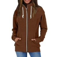 Durtebeua ženska jakna puna zip casual pad jakne plus veličina dugulja od polje plišani zimski kaput zimski mod