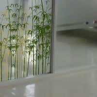 Staklena naljepnica, bambusov uzorak zamrznuo prozirni ljepljivi prozor naljepnica, zaštitni film prozora