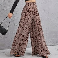 Hlače za žene, čišćenje Ženske plus veličine Ženske ležerne elastične hlače Leopard uzorak uzorak široke