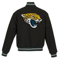 Muški JH dizajn Black Jacksonville Jaguars Big & visoka vuna puna jakna