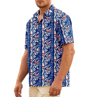 4. jula Muška havajska majica USA Nacionalna zastava Košulja Grafička majica ovratnik Plus Veličina