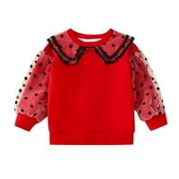 Durtebeua Pamuk Crewneck dugih rukava Torbe za bluzu Fall odjeća Toddler Baby Girl Crewneck Dukserna