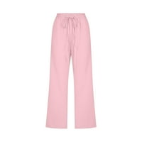 Simplmasygeni Capri pantalone za žene Modne casual pune boje elastične labave hlače Ravne široke pantalone