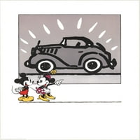 Disney-Mickey i Minnie gledajući Rolls Royce-Plaster