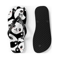 Panda Flip Flops, sandale, prilagođene flip ploče, prilagođene cipele, cipele za plažu, pokloni za nju,