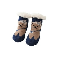 BMNMSL baby non-skid klizače SOCKS zimska topla runa obložene lakim čarapama
